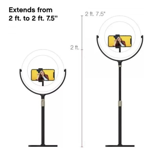 HALO Travel Pro 10” LED Ring Light Vlogging Series Extendable 5.5 ft BRAND NEW - Picture 3 of 6